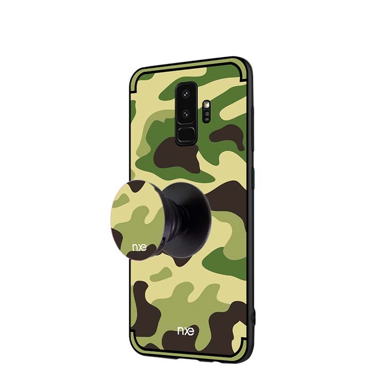 NXE Camouflage Series TPU + PC Hybrid Cell Phone Case for Samsung Galaxy S9+ G965 - Light Green-3