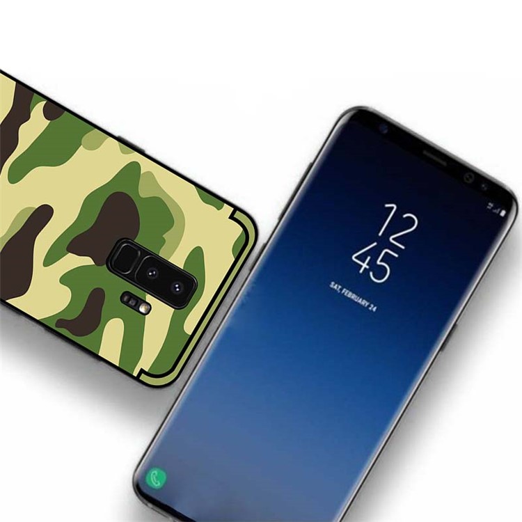 NXE Camouflage Series TPU + PC Hybrid Cell Phone Case for Samsung Galaxy S9+ G965 - Light Green-4