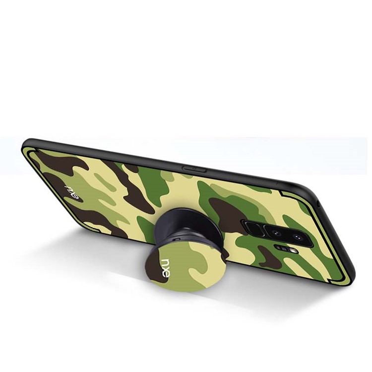NXE Camouflage Series TPU + PC Hybrid Cell Phone Case for Samsung Galaxy S9+ G965 - Light Green-5