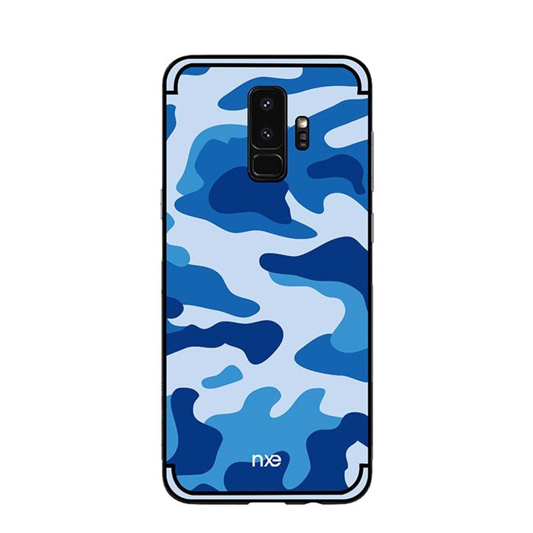 NXE Camouflage Series TPU + PC Hybrid Mobile Phone Cover with Expanding Mount for Samsung Galaxy S9 Plus - Blue-2