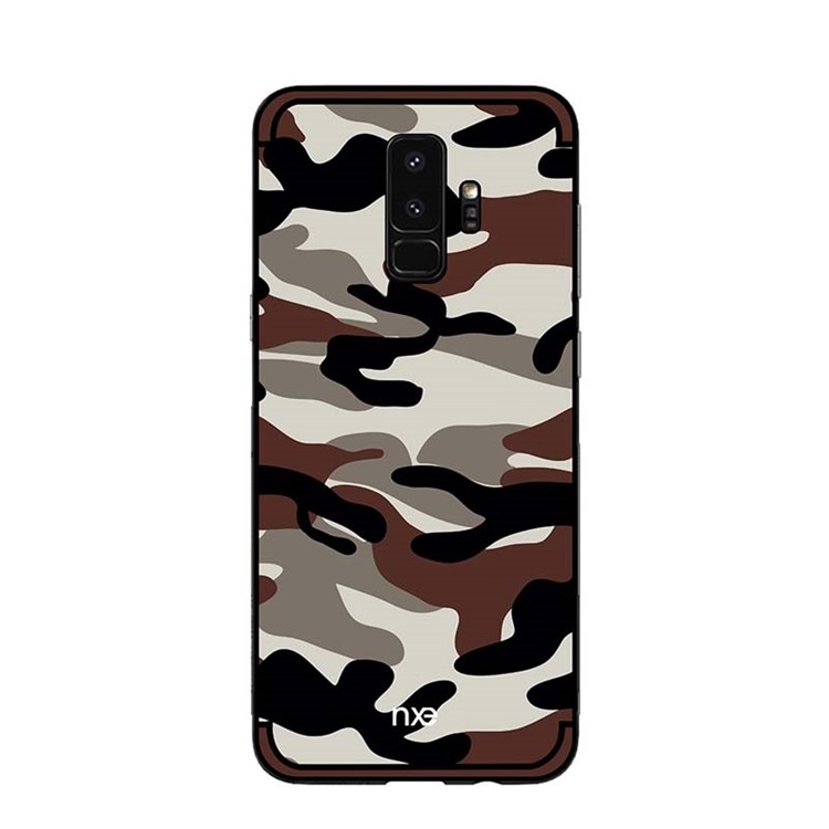 NXE Camouflage Series TPU + PC Hybrid Cell Phone Case with Expanding Mount for Samsung Galaxy S9 Plus - Brown-2