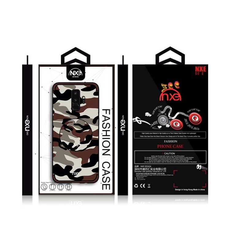NXE Camouflage Series TPU + PC Hybrid Cell Phone Case with Expanding Mount for Samsung Galaxy S9 Plus - Brown-6
