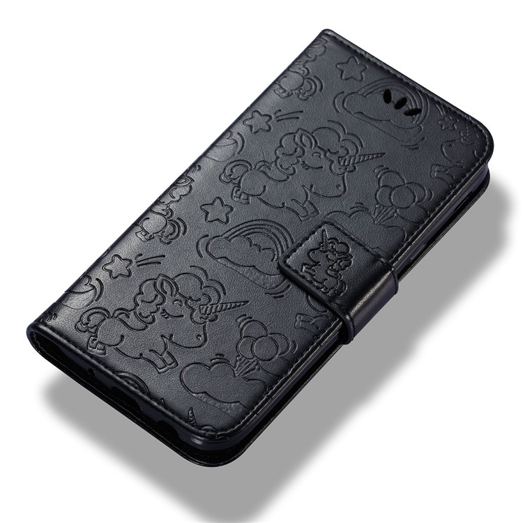 Imprint Unicorn Cloud Wallet Stand Leather Case with Strap for Samsung Galaxy J5 (2017) EU Version / J5 Pro (2017) - Black-7