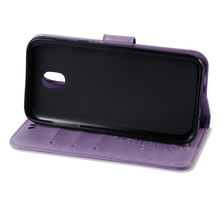 Imprint Unicorn Cloud Wallet Leather Cover with Stand for Samsung Galaxy J5 (2017) EU Version / J5 Pro (2017) - Purple-6