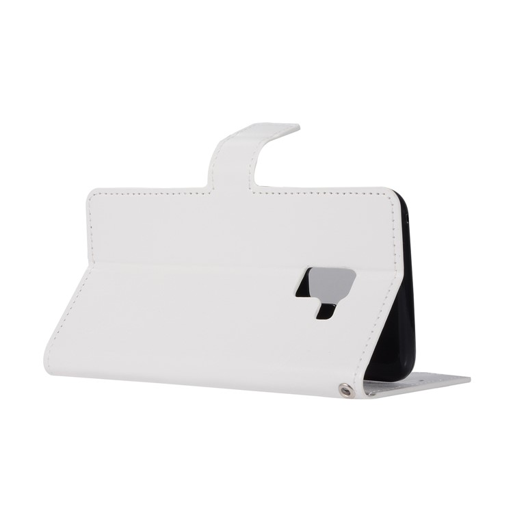 Crazy Horse Texture Flip Leather Wallet Stand Cover for Samsung Galaxy A8 (2018) - White-4