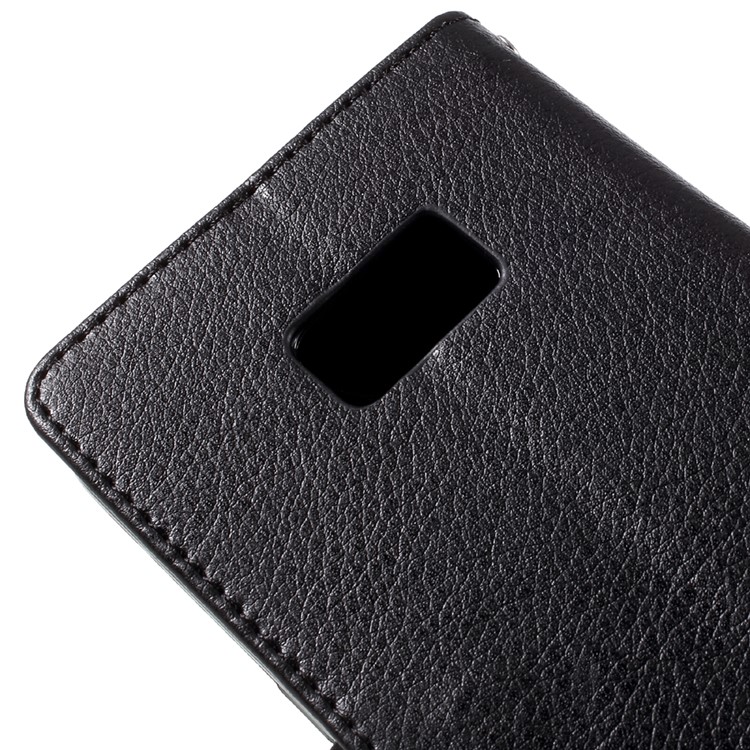 Litchi Leather Magnetic Wallet Case for Samsung Galaxy S7 edge - Black-9