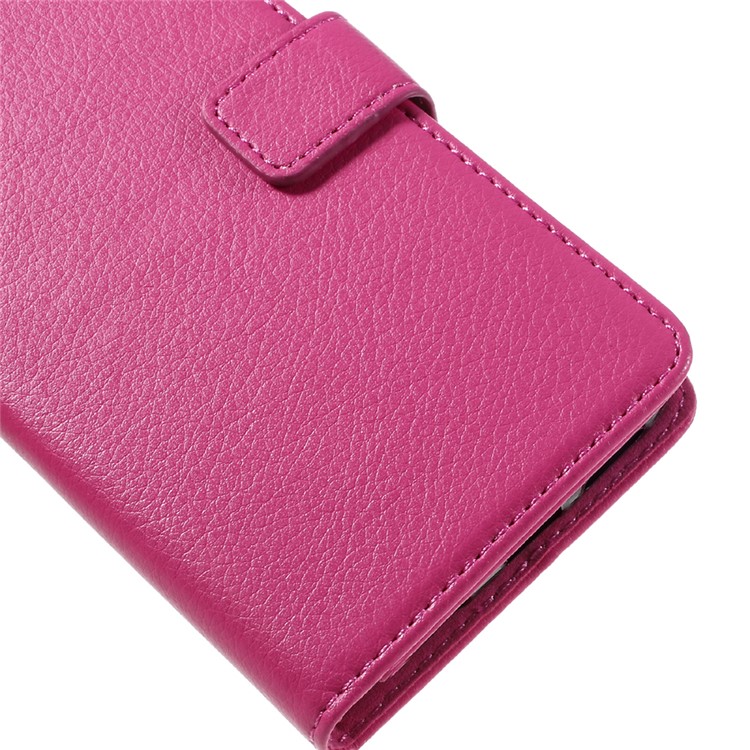 Litchi Leather Stand Case for Samsung Galaxy S7 edge - Rose-7