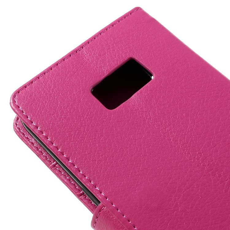Litchi Leather Stand Case for Samsung Galaxy S7 edge - Rose-8