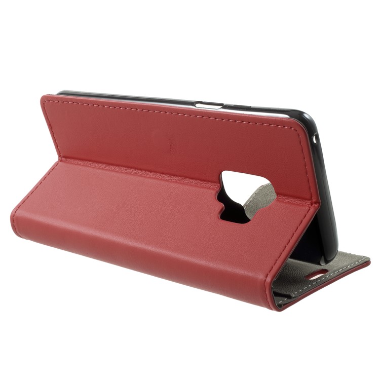 Flip PU Leather Stand Wallet Protective Case for Samsung Galaxy S9 G960 - Red-4