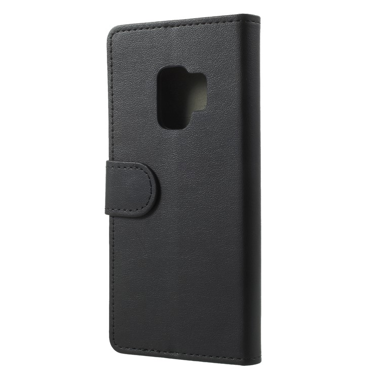 Flip PU Leather Stand Wallet Protective Cover for Samsung Galaxy S9 G960 - Black-2