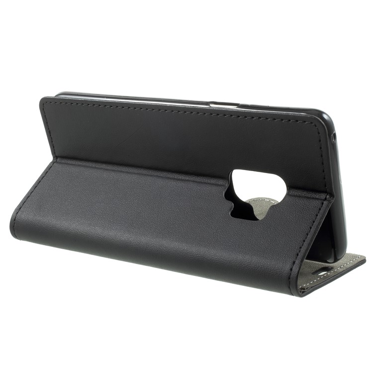 Flip PU Leather Stand Wallet Protective Cover for Samsung Galaxy S9 G960 - Black-4