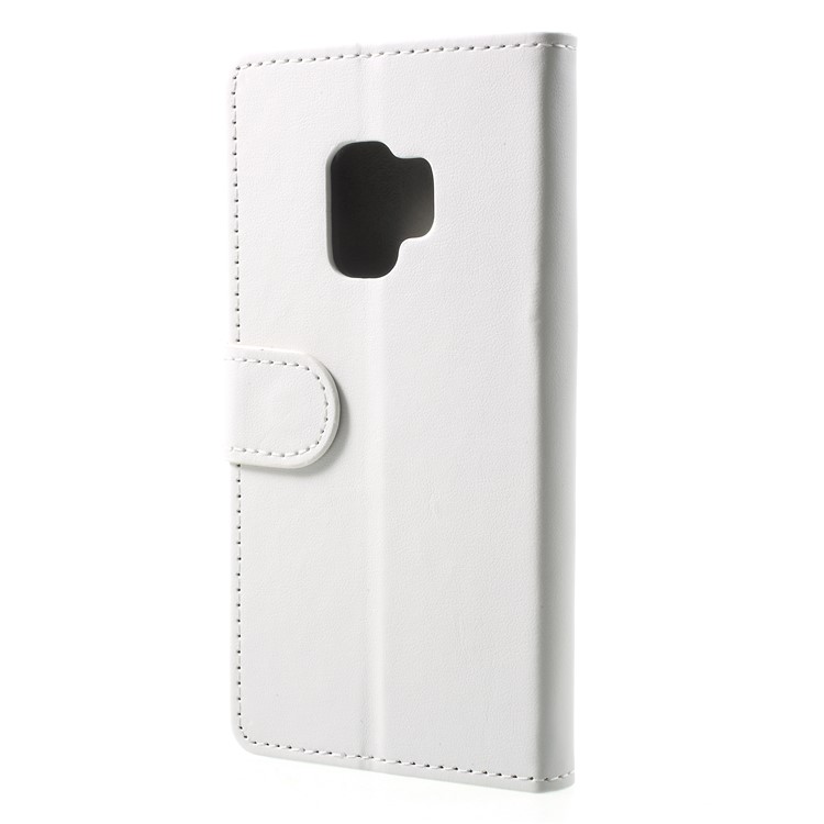 Flip PU Leather Stand Wallet Protective Shell for Samsung Galaxy S9 G960 - White-2
