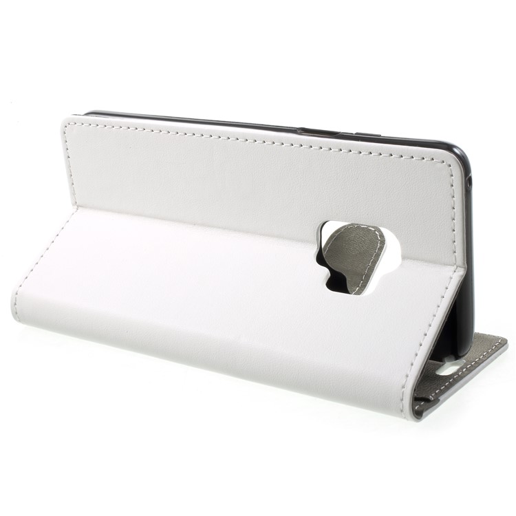 Flip PU Leather Stand Wallet Protective Shell for Samsung Galaxy S9 G960 - White-4