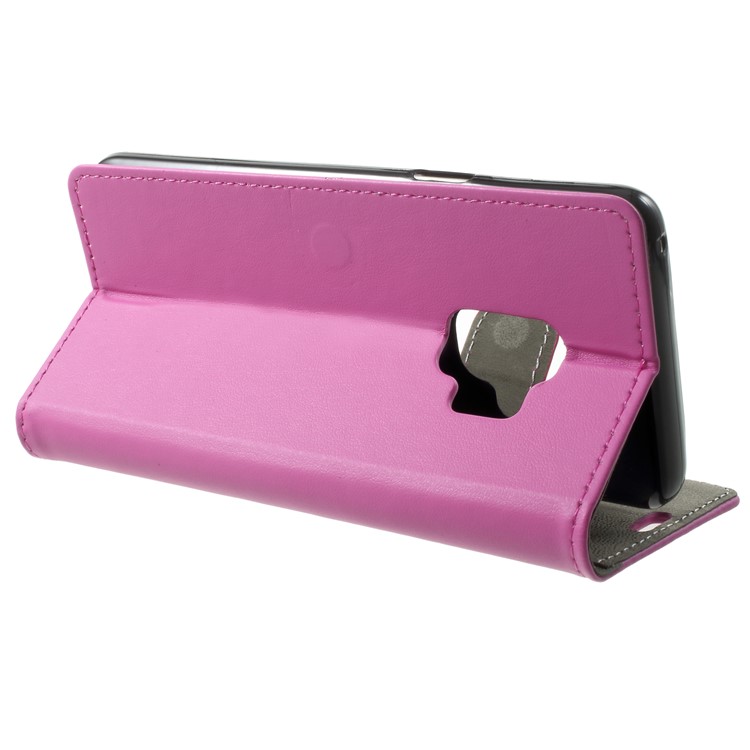Flip PU Leather Stand Wallet Mobile Case for Samsung Galaxy S9 G960 - Rose-4