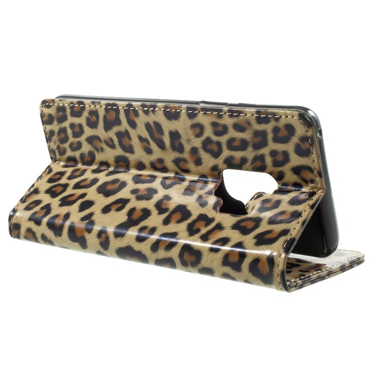 Leopard Pattern Magnetic Leather Wallet Phone Case for Samsung Galaxy S9 G960-4