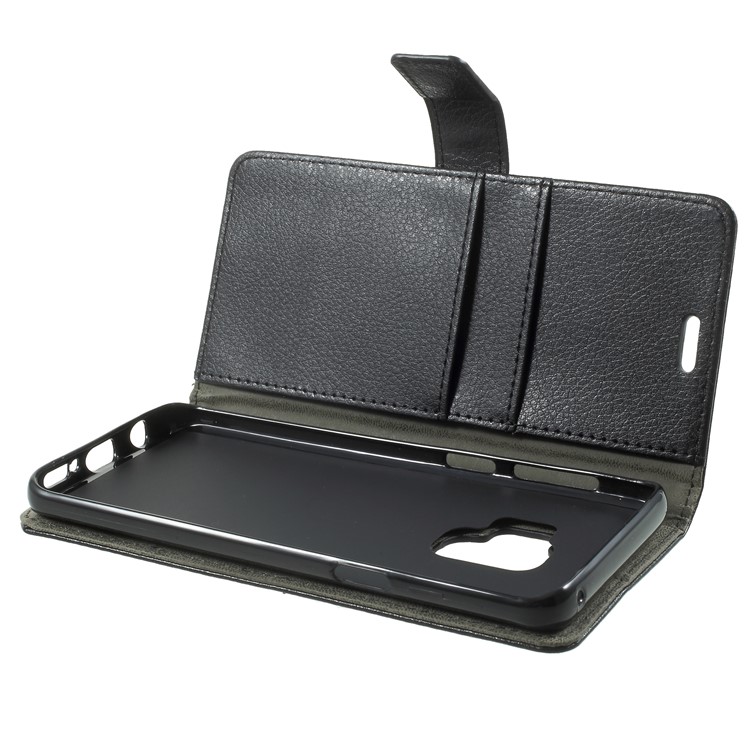 Litchi Texture Wallet PU Leather Cover for Samsung Galaxy S9 G960 - Black-6