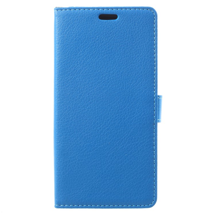 Litchi Texture Wallet PU Leather Accessory Cover for Samsung Galaxy S9 G960 - Blue-1