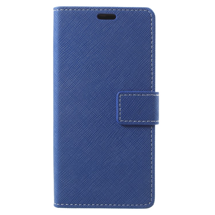 

Cross Texture Phone Leather Stand Casing Cover for Samsung Galaxy S9 G960 - Blue, Galaxy S9