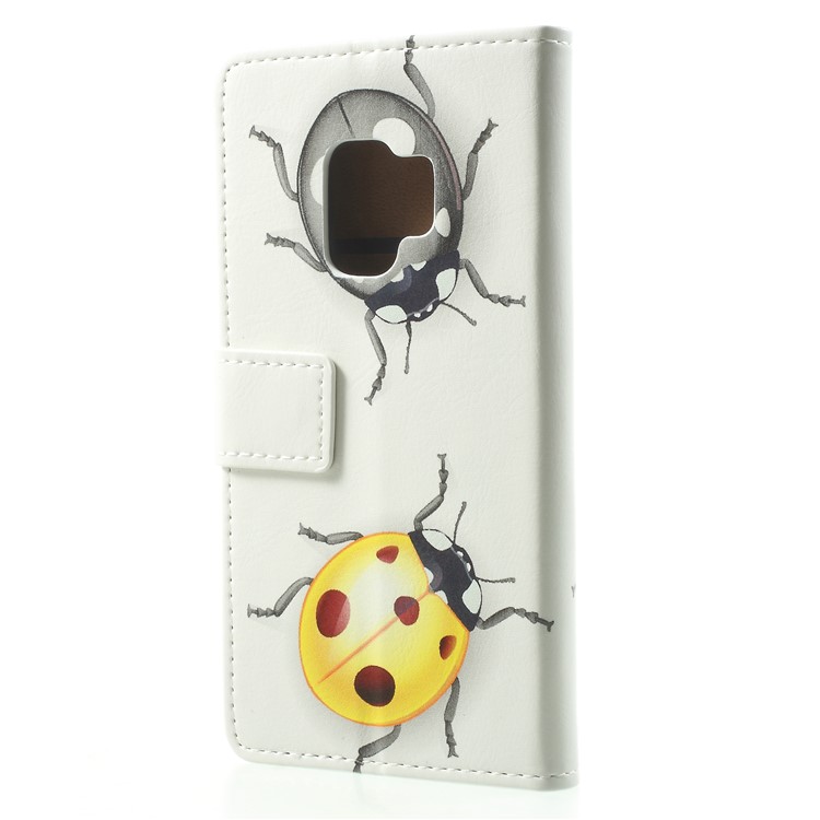 Patterned PU Leather Folio Wallet Stand Phone Case for Samsung Galaxy S9 G960 - Ladybird-2