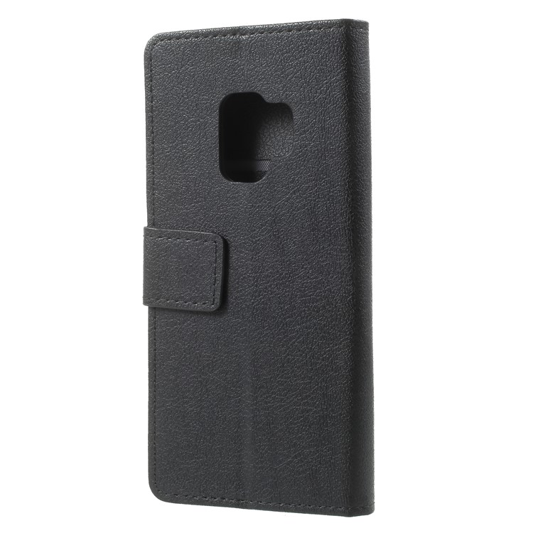Wallet Magnetic Stand Leather Mobile Phone Case for Samsung Galaxy S9 G960 - Black-2