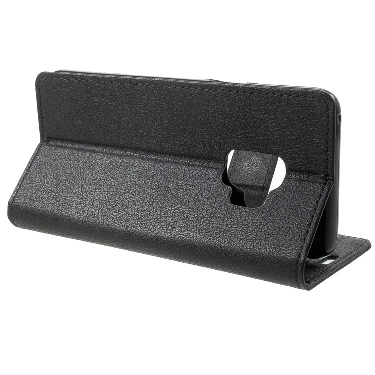 Wallet Magnetic Stand Leather Mobile Phone Case for Samsung Galaxy S9 G960 - Black-4