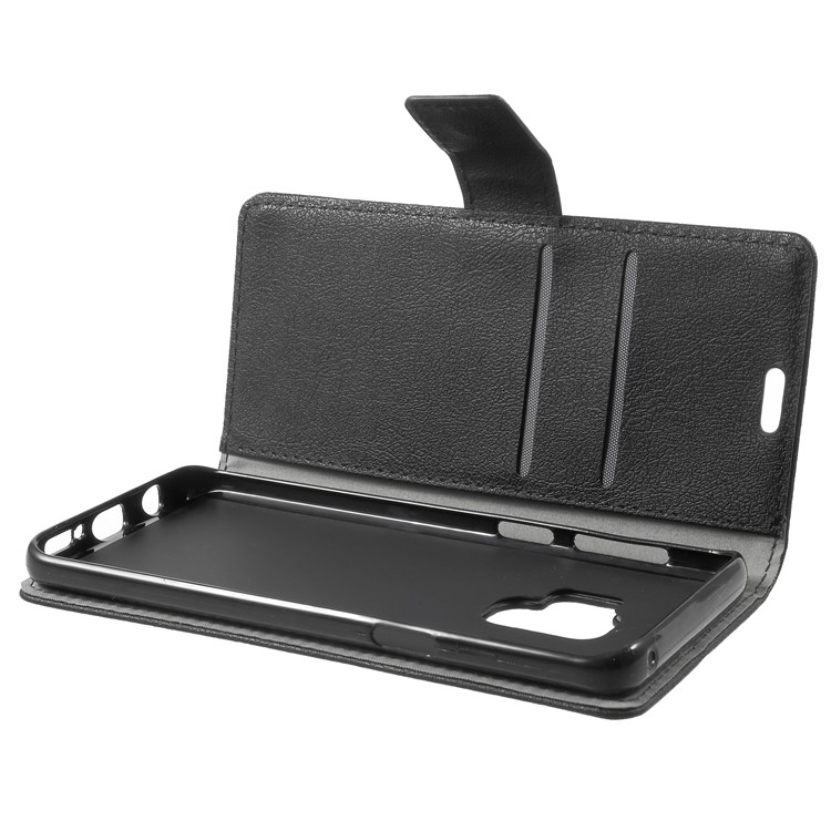 Wallet Magnetic Stand Leather Mobile Phone Case for Samsung Galaxy S9 G960 - Black-6