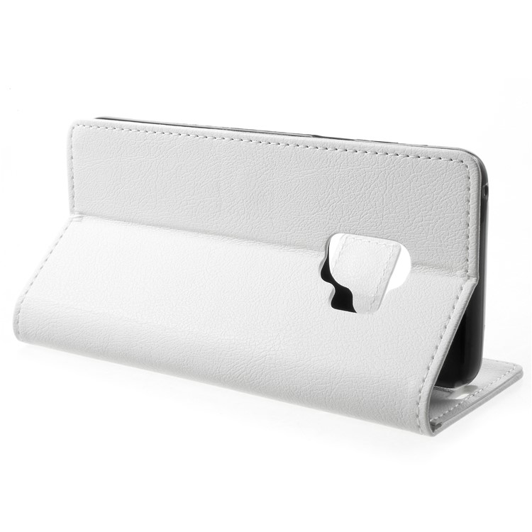 Wallet Magnetic Stand Leather Mobile Phone Cover for Samsung Galaxy S9 G960 - White-4