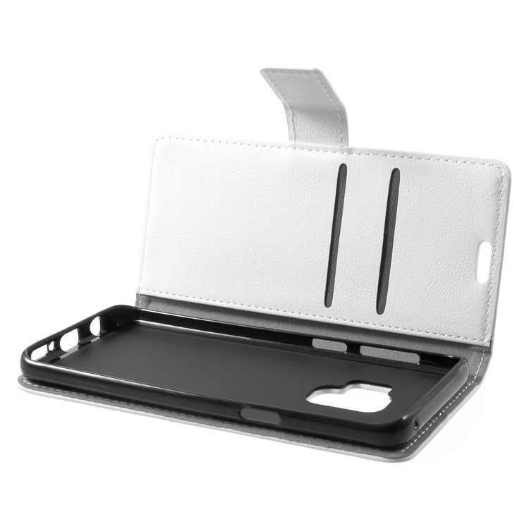 Wallet Magnetic Stand Leather Mobile Phone Cover for Samsung Galaxy S9 G960 - White-5