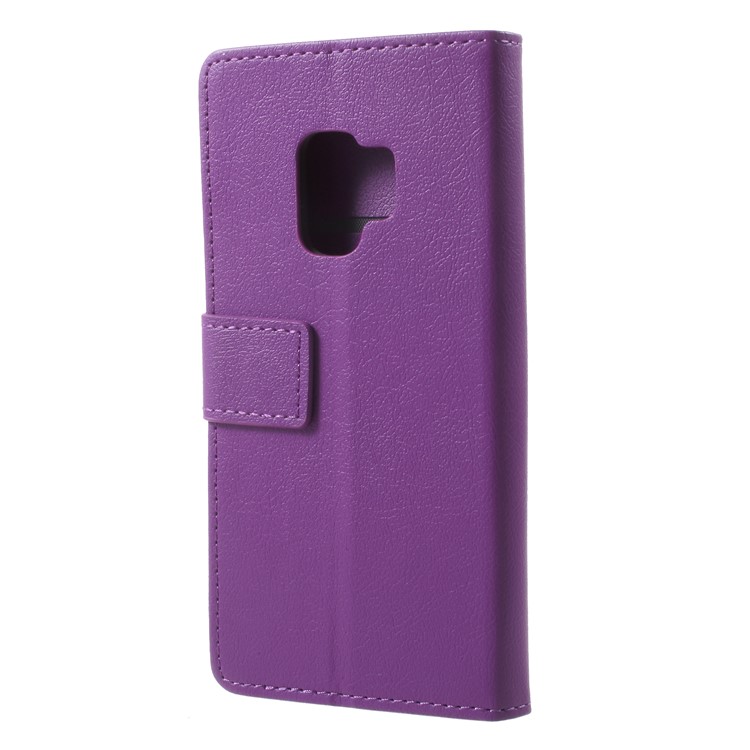 Wallet Magnetic Stand Leather Cell Phone Cover for Samsung Galaxy S9 G960 - Purple-2