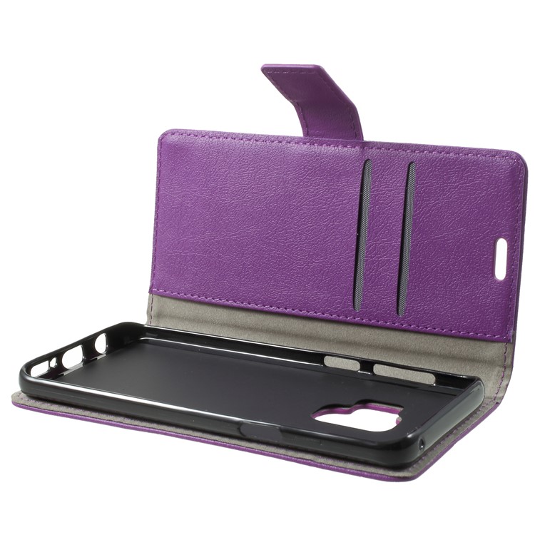 Wallet Magnetic Stand Leather Cell Phone Cover for Samsung Galaxy S9 G960 - Purple-5