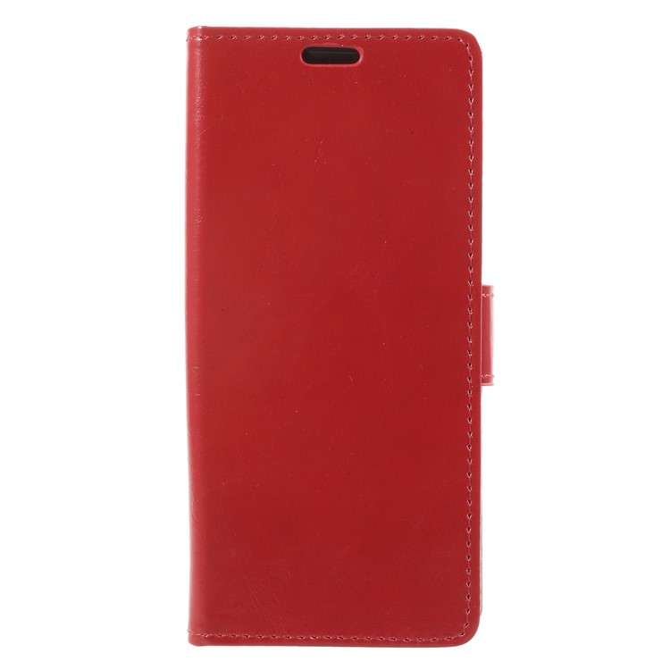 Crazy Horse Magnetic Stand Wallet Leather Mobile Phone Case for Samsung Galaxy S9 G960 - Red-3