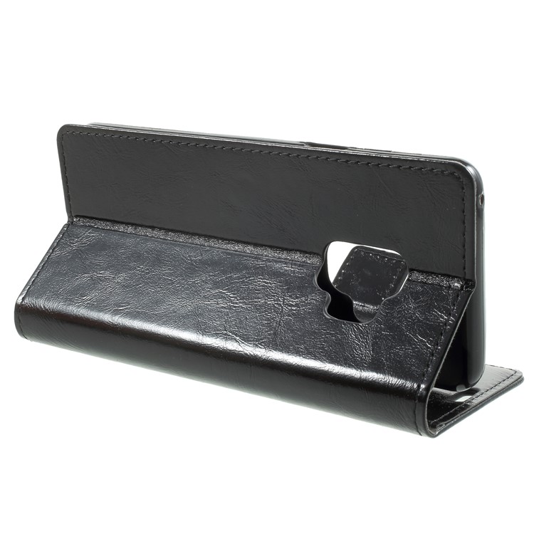 Crazy Horse Magnetic Stand Wallet Leather Mobile Phone Cover for Samsung Galaxy S9 - Black-4