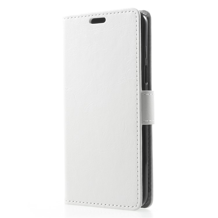Crazy Horse Magnetic Stand Wallet Leather Mobile Phone Shell for Samsung Galaxy S9 G960 - White-3