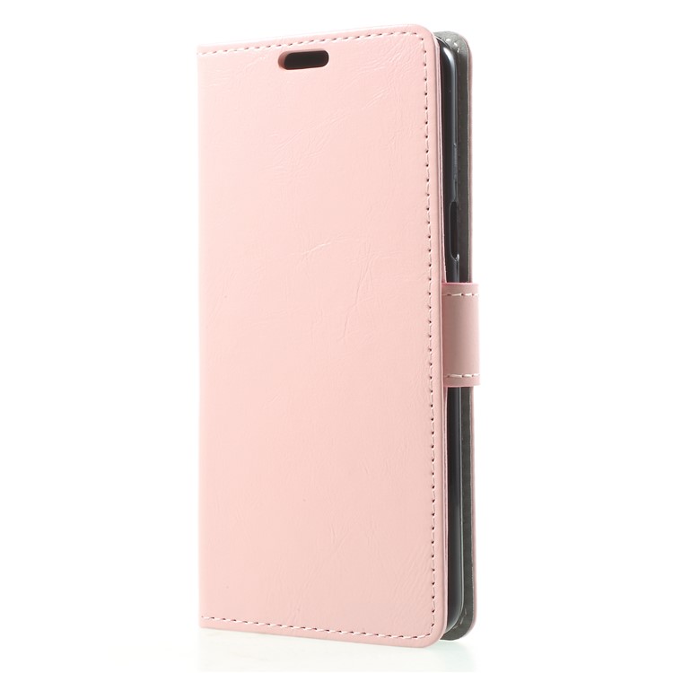 Crazy Horse Magnetic Stand Wallet Leather Mobile Phone Casing for Samsung Galaxy S9 - Pink-2