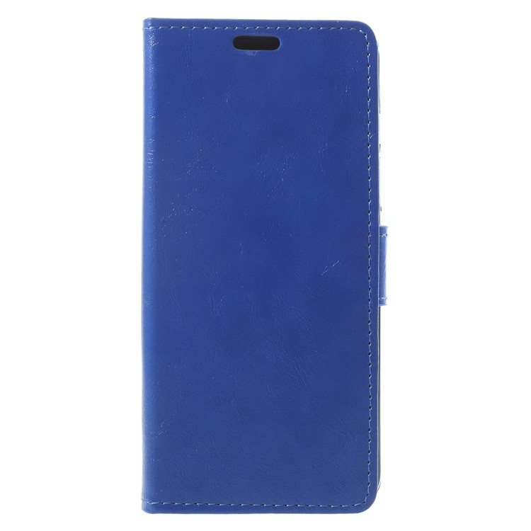 Crazy Horse Magnetic Stand Wallet Leather Cell Phone Case for Samsung Galaxy S9 G960 - Blue-1