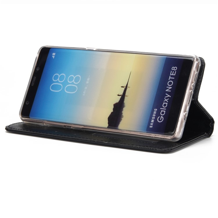 Detachable 2-in-1 Silk Texture Leather Wallet Cover for Samsung Galaxy Note 8 SM-N950 - Black-5