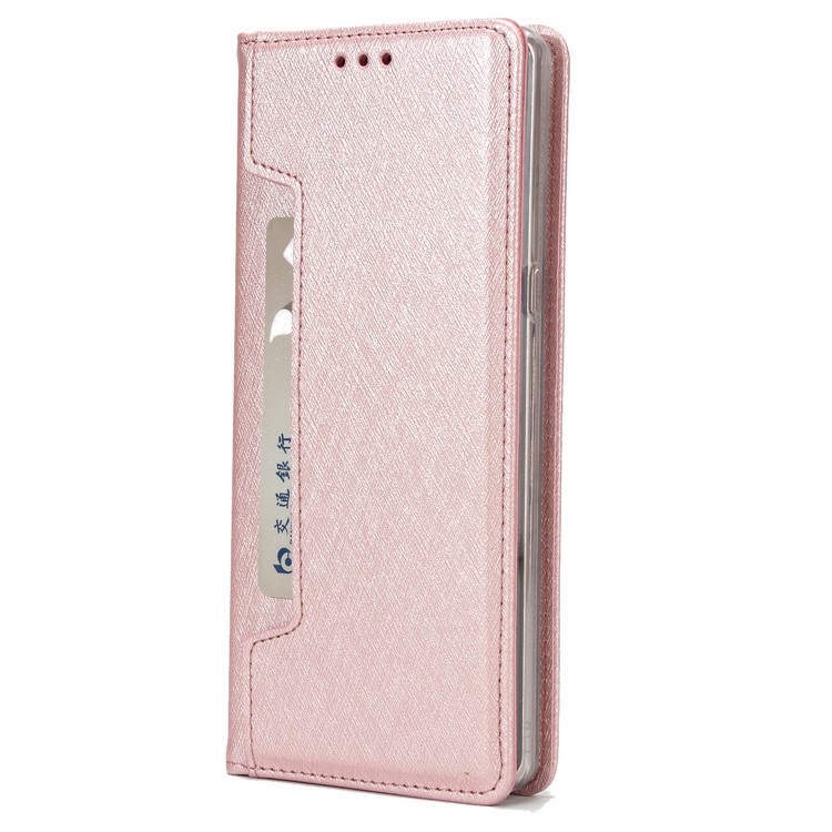 Detachable 2-in-1 Silk Texture Leather Wallet Shell for Samsung Galaxy Note 8 SM-N950 - Rose Gold-2