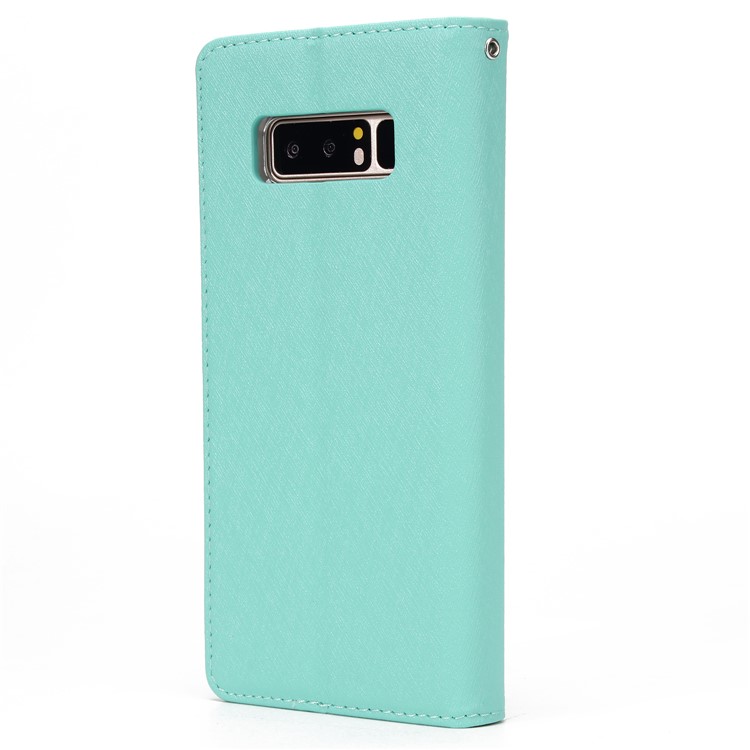 Detachable 2-in-1 Silk Texture Leather Wallet Mobile Phone Cover for Samsung Galaxy Note 8 SM-N950 - Green-3