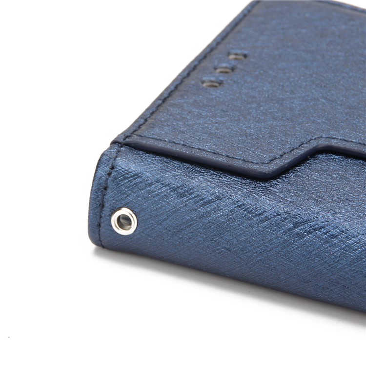 Detachable 2-in-1 Silk Texture Leather Wallet Cell Phone Shell for Samsung Galaxy Note 8 SM-N950 - Blue-13