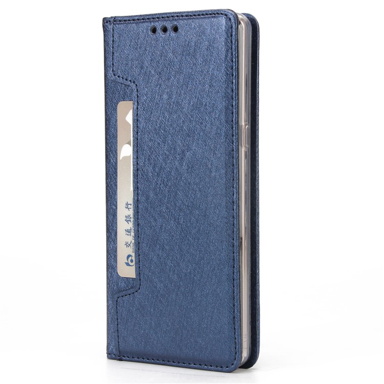 Detachable 2-in-1 Silk Texture Leather Wallet Cell Phone Shell for Samsung Galaxy Note 8 SM-N950 - Blue-2