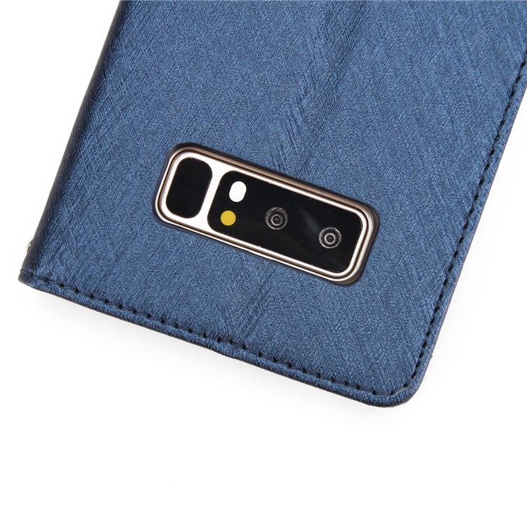 Detachable 2-in-1 Silk Texture Leather Wallet Cell Phone Shell for Samsung Galaxy Note 8 SM-N950 - Blue-8