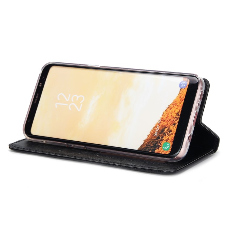 Detachable 2-in-1 Silk Texture Leather Wallet Cover for Samsung Galaxy S8 SM-G950 - Black-5