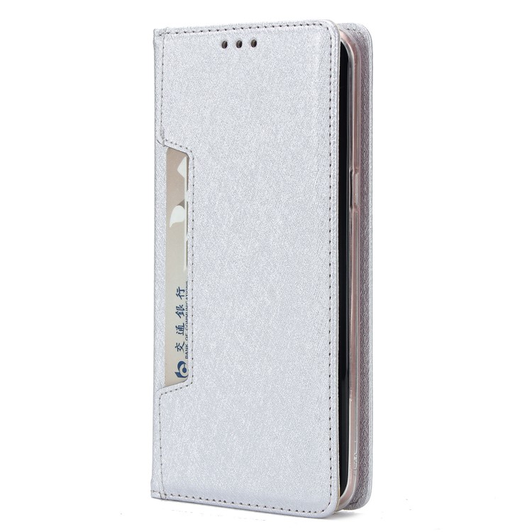 Detachable 2-in-1 Silk Texture Leather Wallet Case for Samsung Galaxy S8 SM-G950 - Silver-2