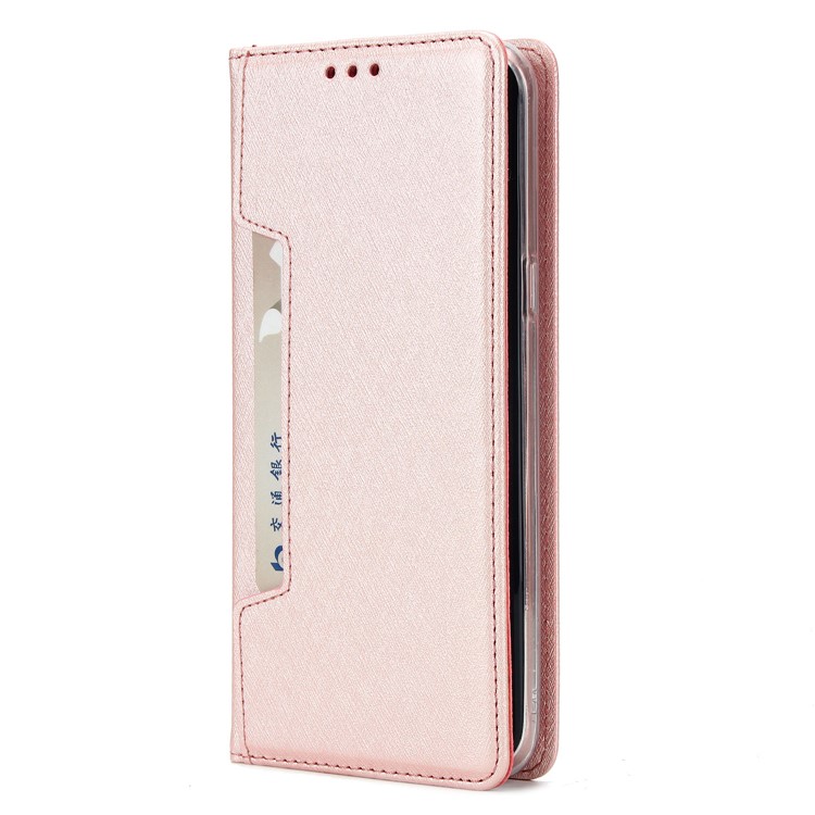 Detachable 2-in-1 Silk Texture Leather Wallet Shell for Samsung Galaxy S8 SM-G950 - Rose Gold-2