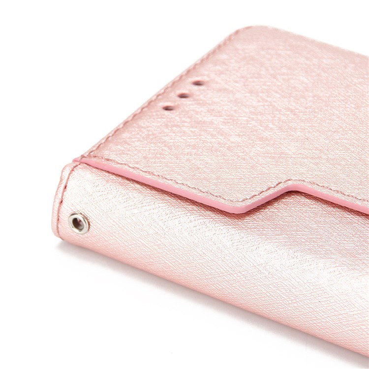 Detachable 2-in-1 Silk Texture Leather Wallet Shell for Samsung Galaxy S8 SM-G950 - Rose Gold-8