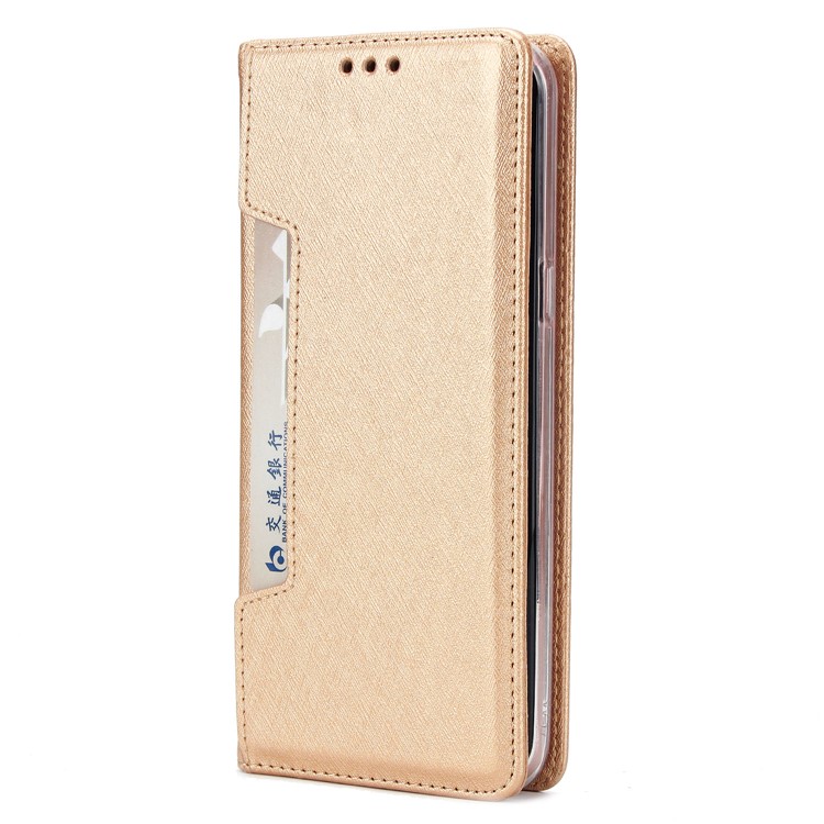 Detachable 2-in-1 Silk Texture Leather Wallet Casing for Samsung Galaxy S8 SM-G950 - Gold-2