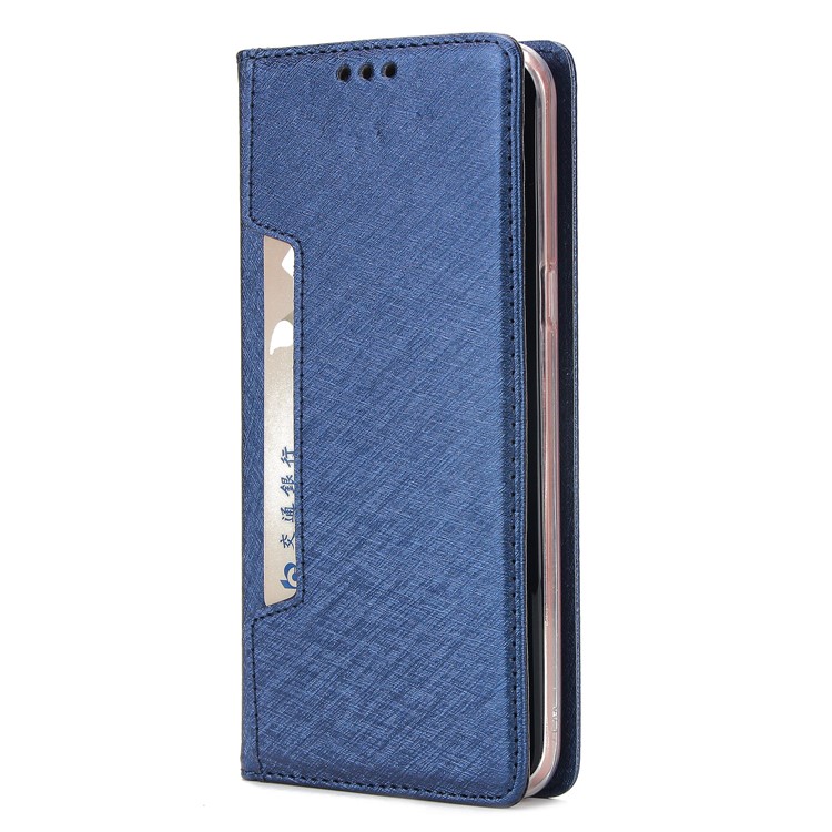 Detachable 2-in-1 Silk Texture Leather Wallet Cell Phone Cover for Samsung Galaxy S8 SM-G950 - Blue-2