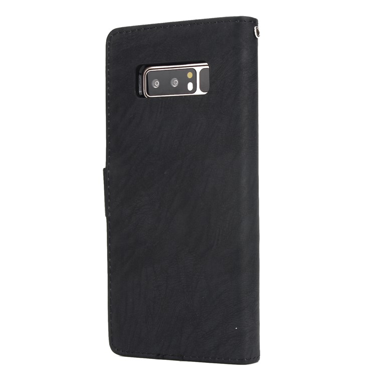 2-in-1 Leather Wallet Cover + Detachable TPU Back Case for Samsung Galaxy Note 8 SM-N950 - Black-3