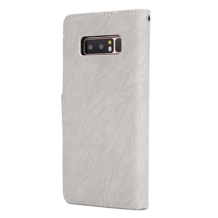 2-in-1 Leather Wallet Cover + Detachable TPU Back Cover for Samsung Galaxy Note 8 SM-N950 - White-3