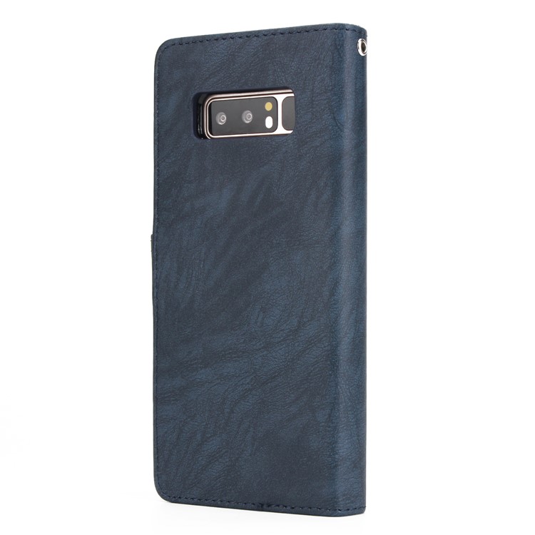Detachable 2-in-1 Leather Wallet Cover + TPU Phone Shell for Samsung Galaxy Note 8 SM-N950 - Dark Blue-3